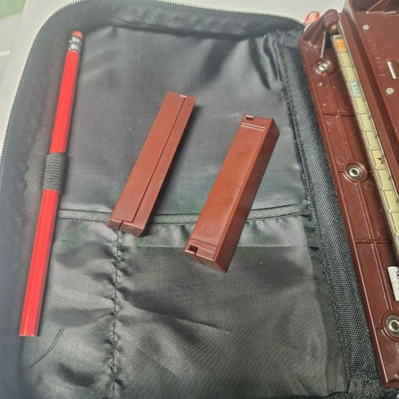 Scrabble Folio Travel Game 2001 Vintage Zipper Car Ride Pencil No Score Sheet - Picture 7 of 13